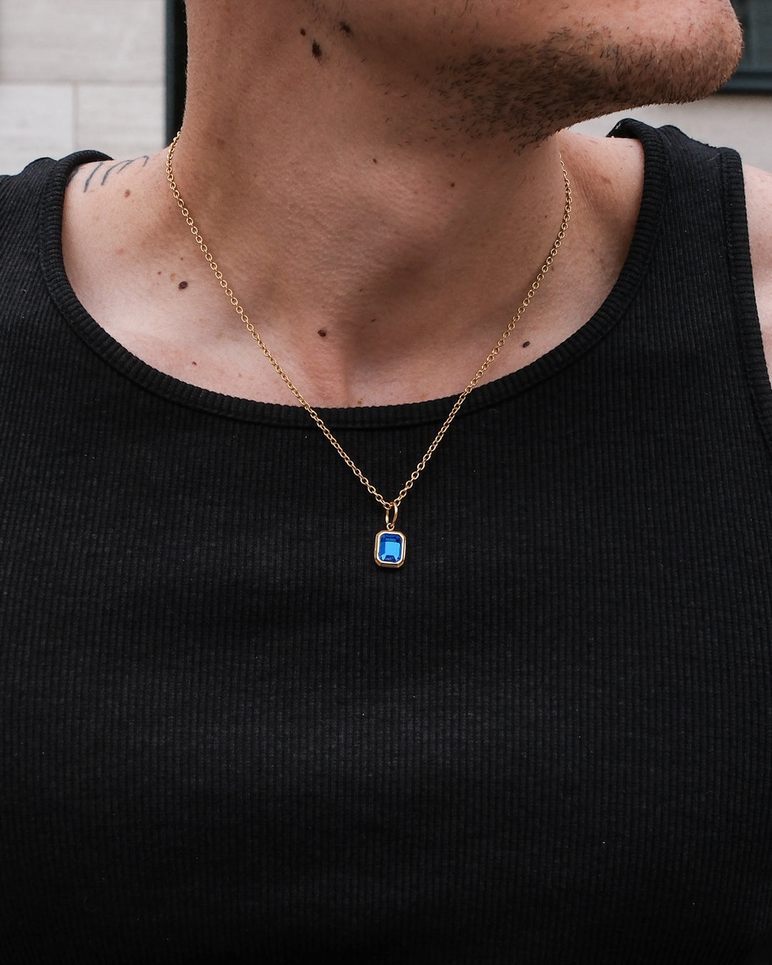 unshinebar-blue-ocean-halskette-gold-1-cm-zirkonia image 2