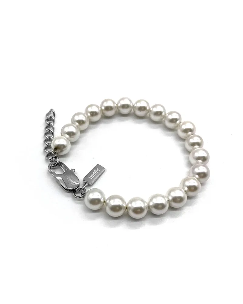 unshinebar-pearl-bracelet-perlenarmband-silber-8mm image 1