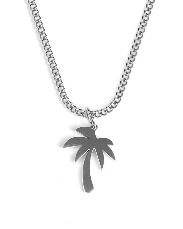 unshinebar-palm-halskette-mit-anh-nger-silber-50-55-cm image 1