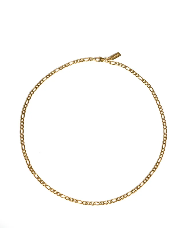 unshinebar-figaro-chain-kette-gold-45-cm-3-8-mm image 1