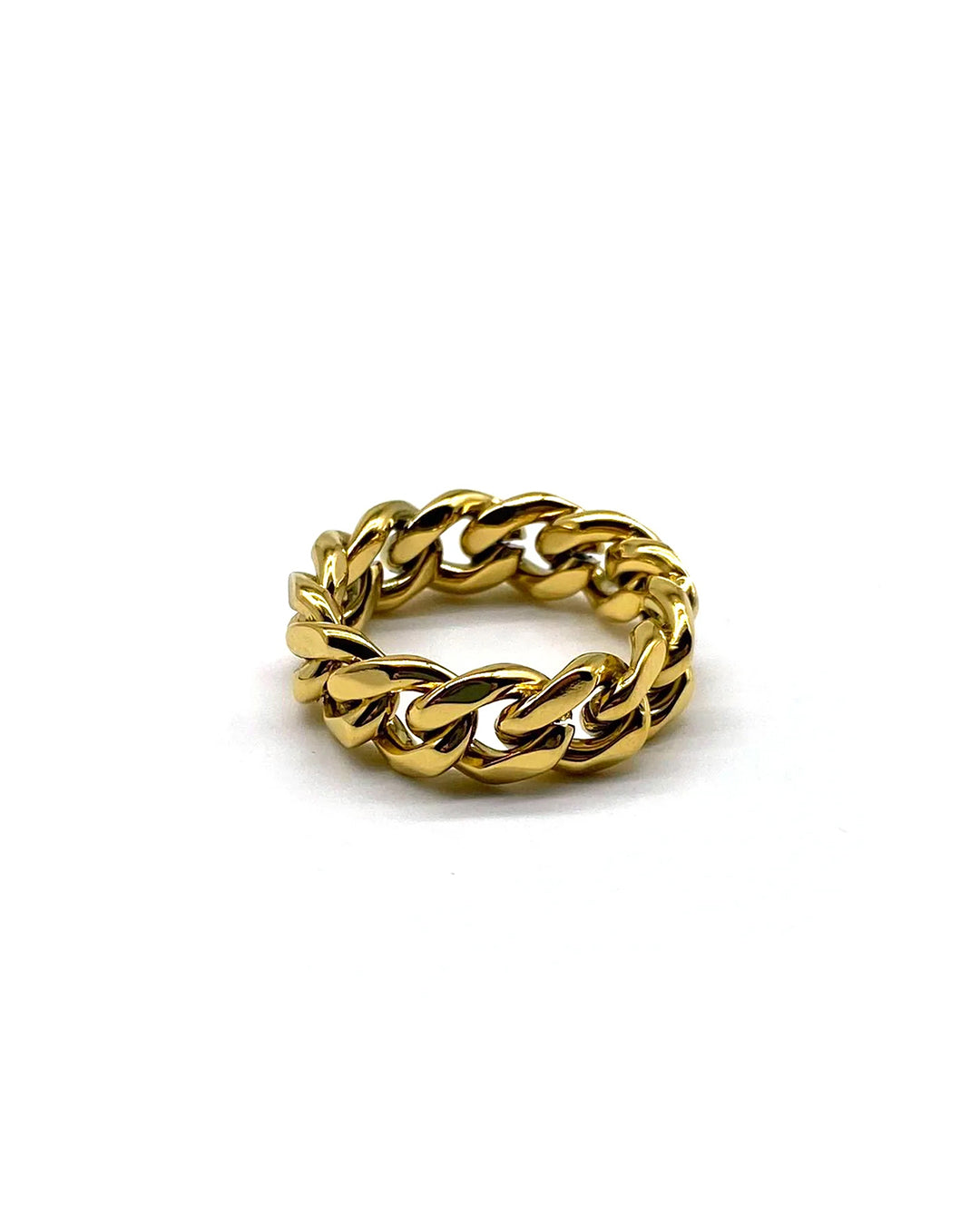unshinebar-cuban-ring-gold-panzer-ring-gr-e-9-edelstahl image 2