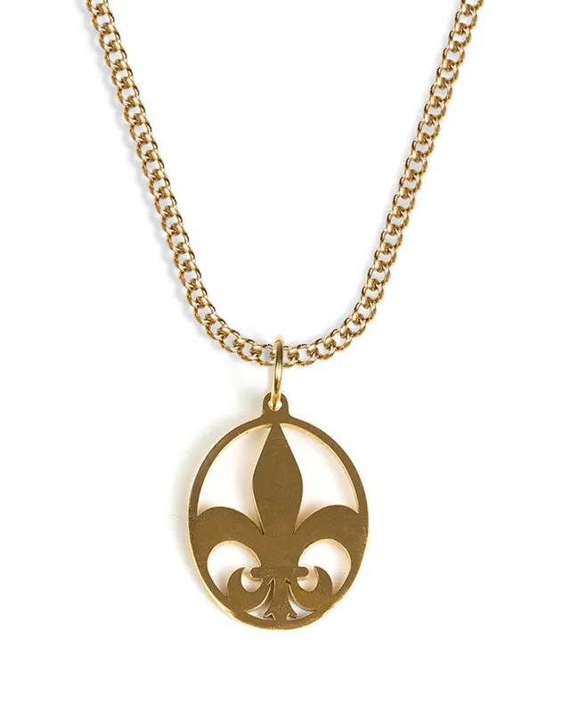 unshinebar-fleur-de-lis-kette-gold-50-55cm-lilie image 1