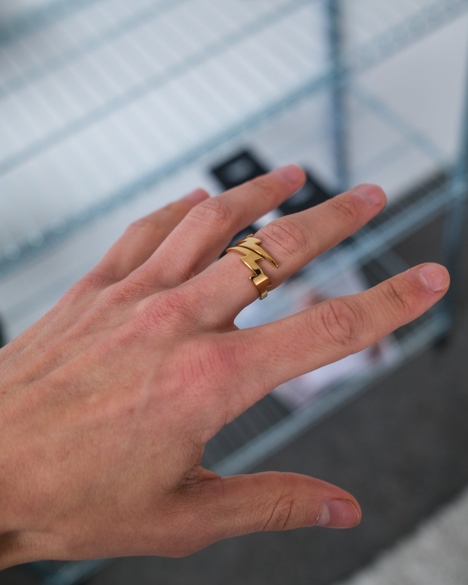 unshinebar-lightning-bolt-blitzring-silber-edelstahl image 7