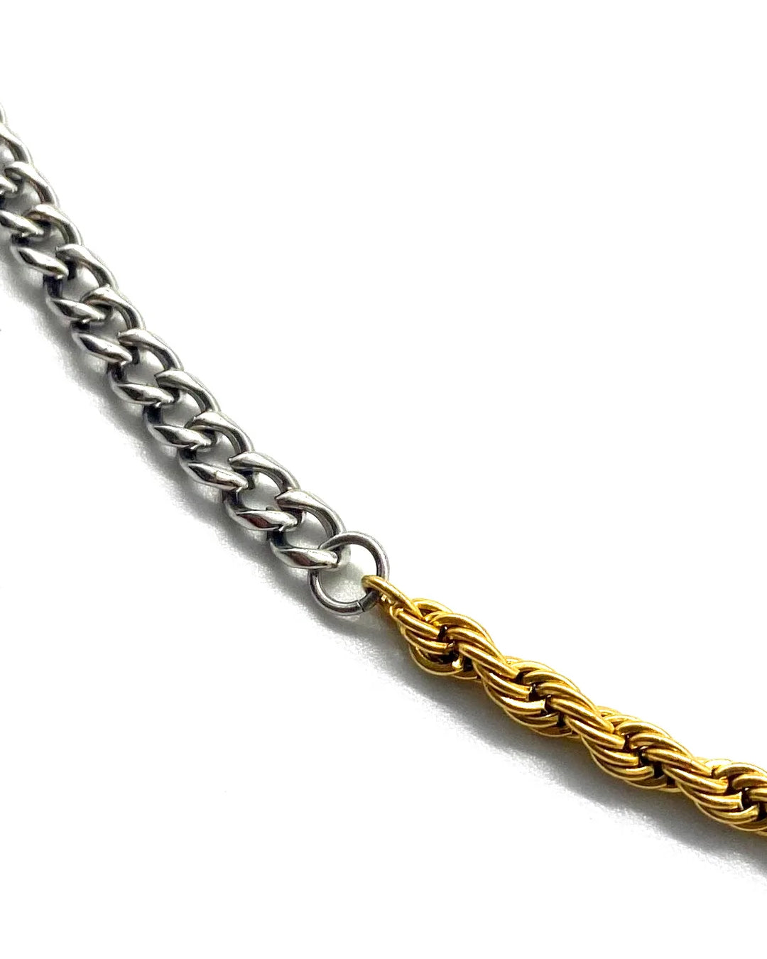 unshinebar-curb-rope-kette-3-5mm-bicolor-gold-silber-45cm image 7