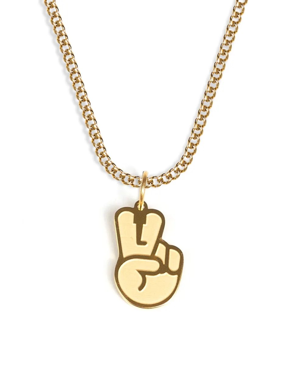 unshinebar-peace-necklace-kette-gold-45-cm-edelstahl image 1