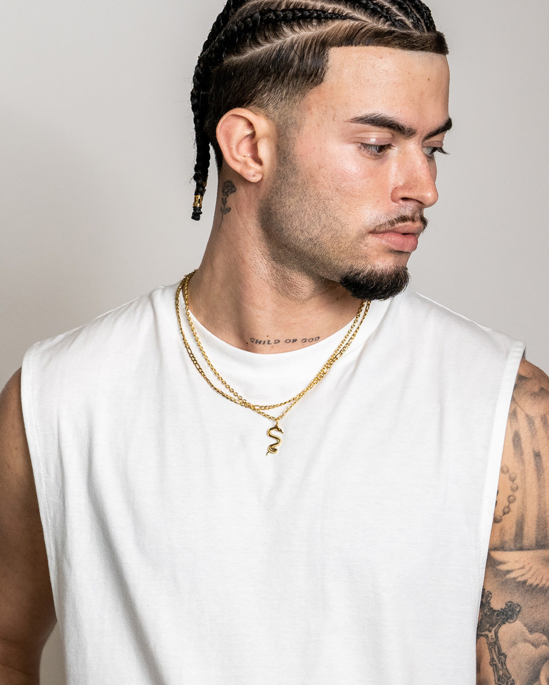 unshinebar-snake-set-goldkette-45cm-mit-anh-nger-edelstahl image 3