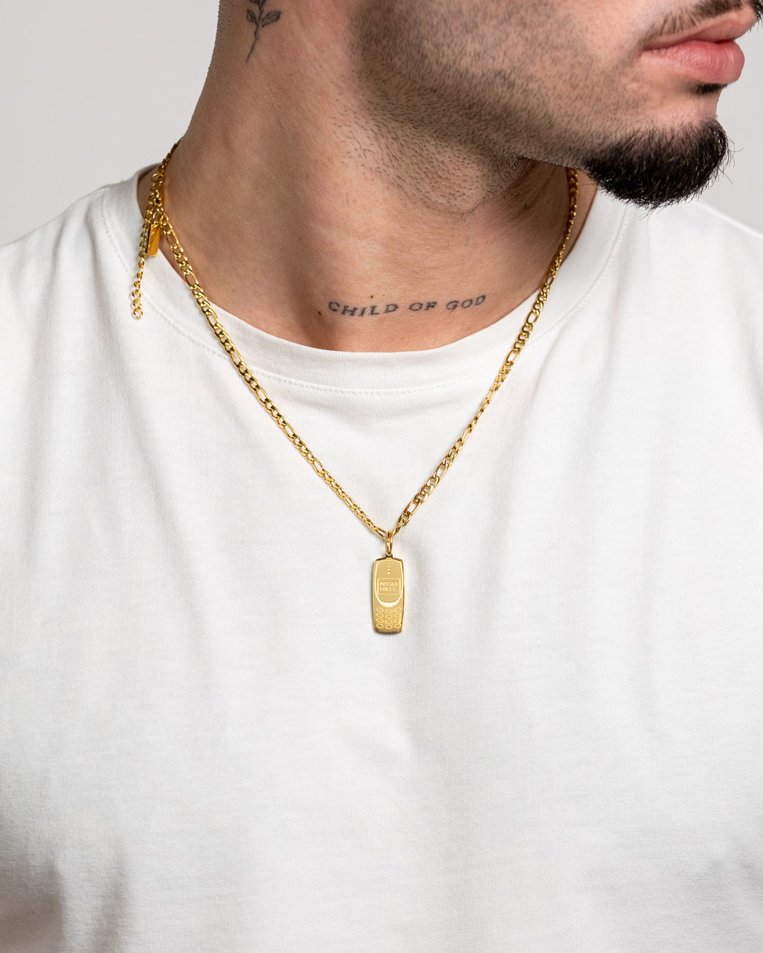 unshinebar-phone-necklace-halskette-gold-45cm-edelstahl image 3