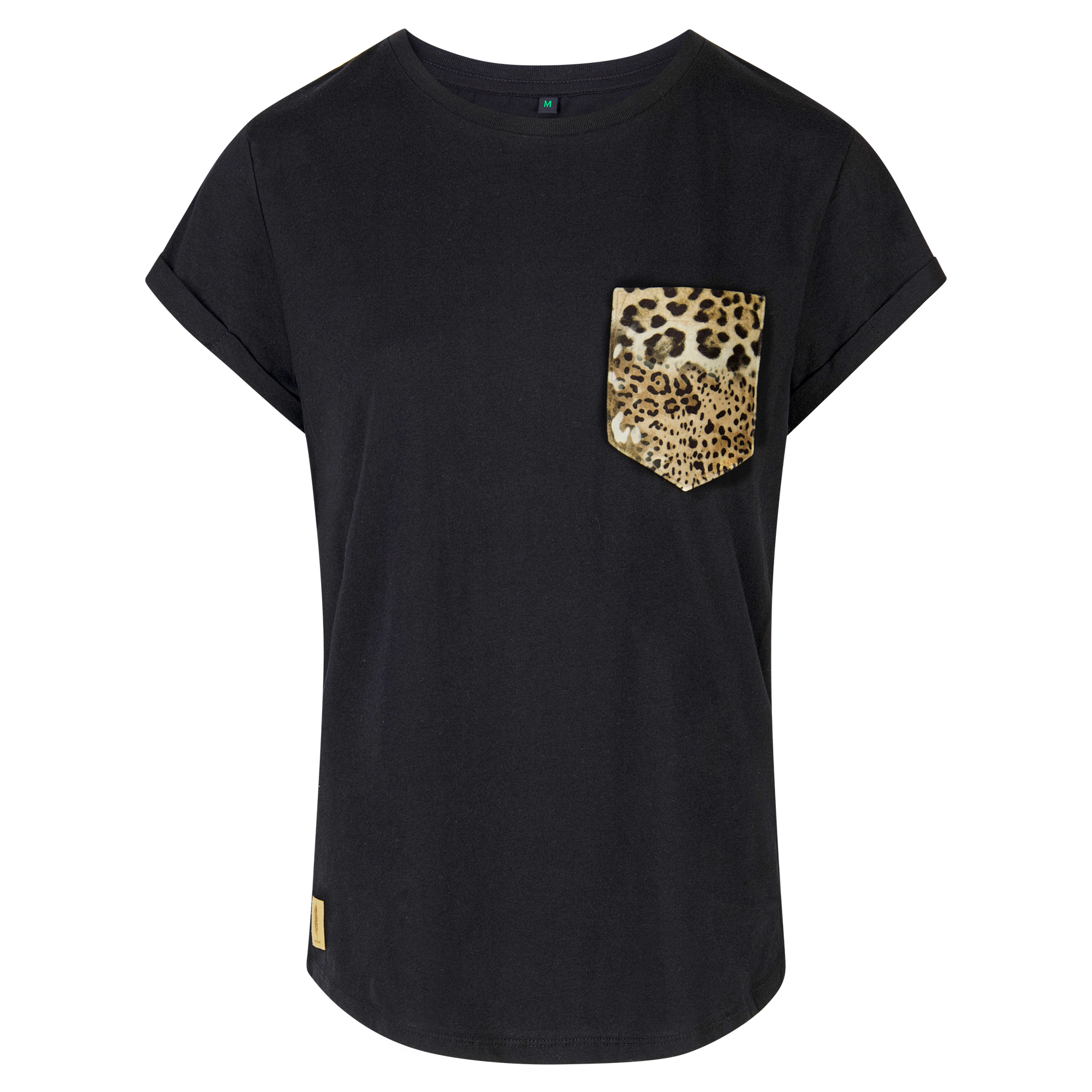 edelbunt-leo-shirt-damen-t-shirt-mit-brusttasche image 1