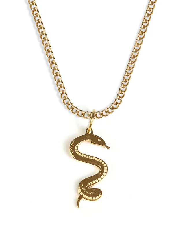 unshinebar-snake-necklace-kette-gold-schlange-45cm image 1