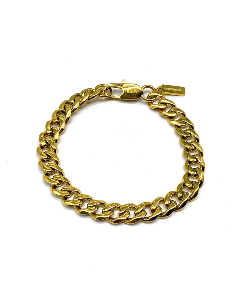 unshinebar-cuban-bracelet-8mm-gold-armband-edelstahl image 1