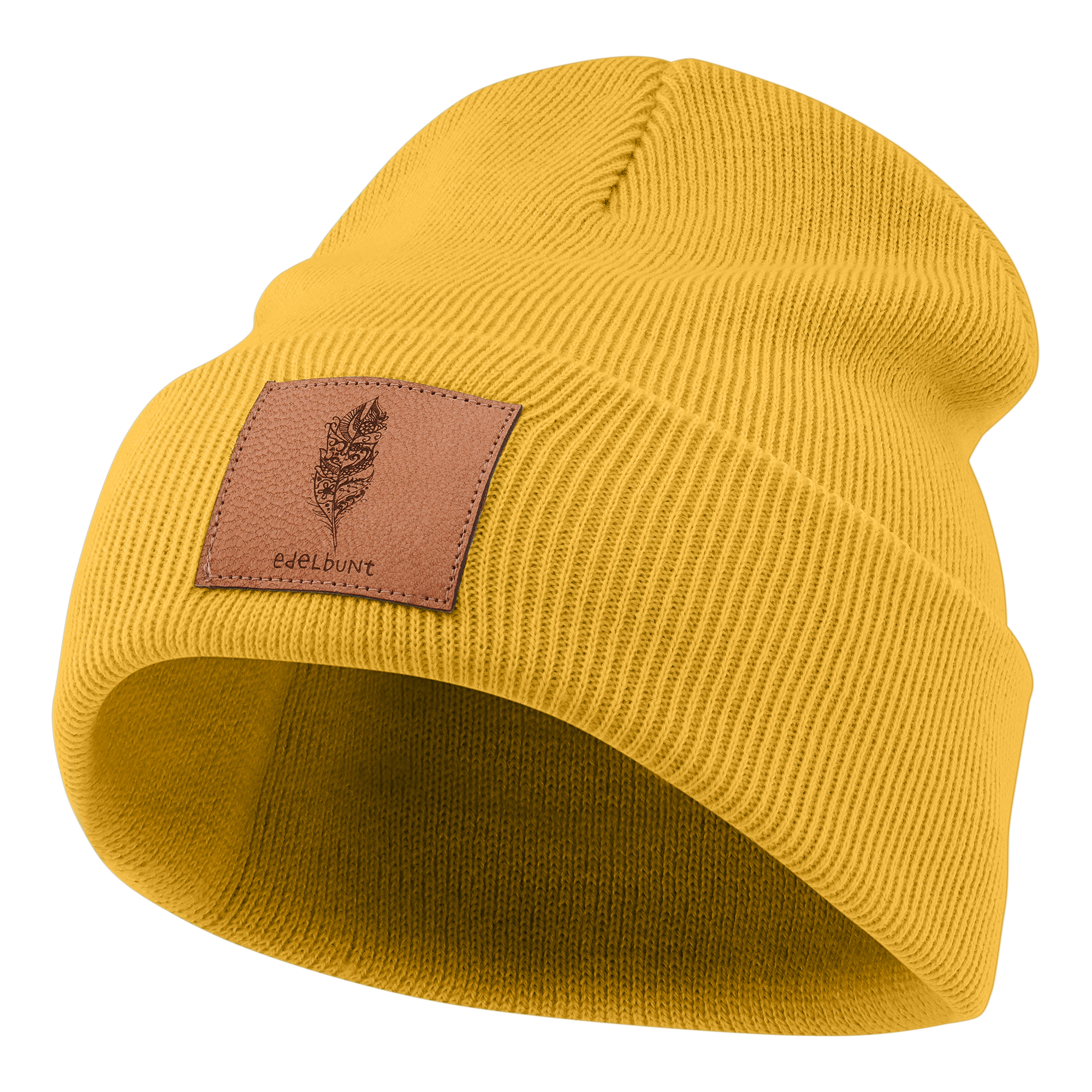 edelbunt-m-tze-bern-beanie-senfgelb image 1