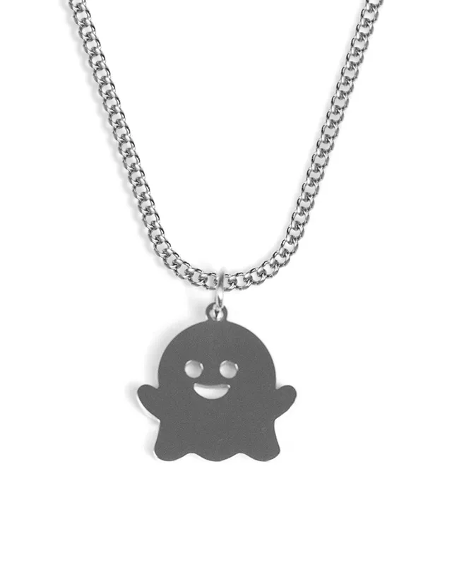 unshinebar-ghost-kette-silber-45cm-edelstahl image 1