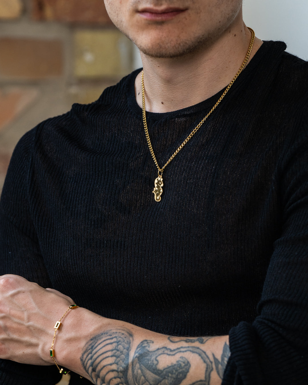 unshinebar-seahorse-kette-gold-seepferdchen-edelstahl image 3