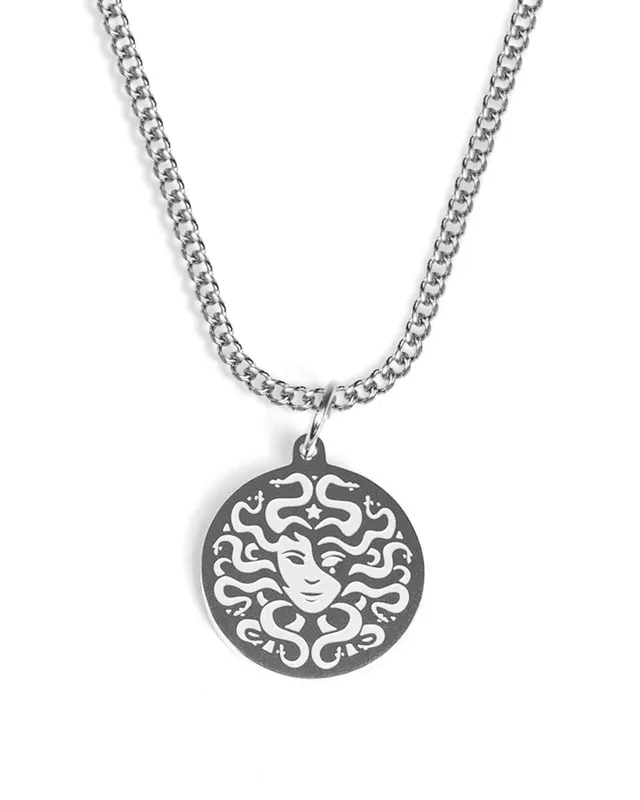 unshinebar-medusa-halskette-silber-schlangenkette-50-55cm image 1