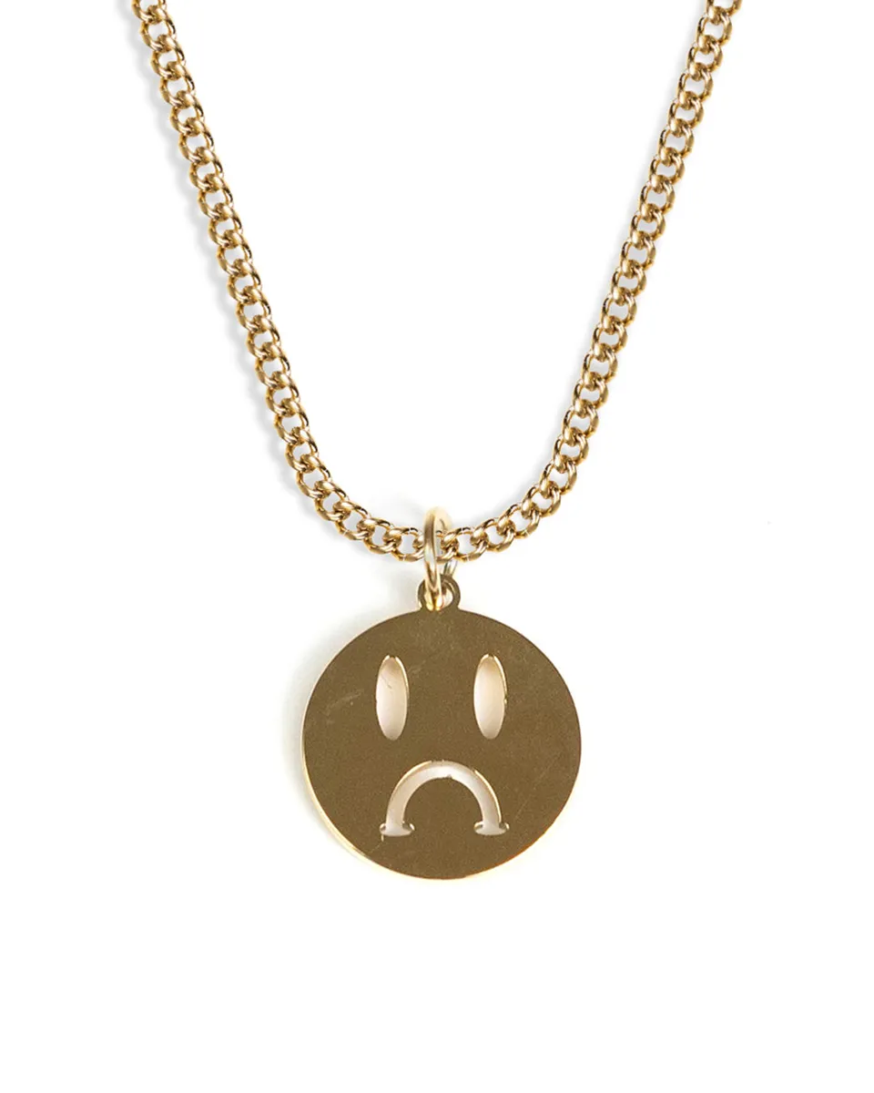 unshinebar-sad-emoji-halskette-gold-45-cm-edelstahl image 1