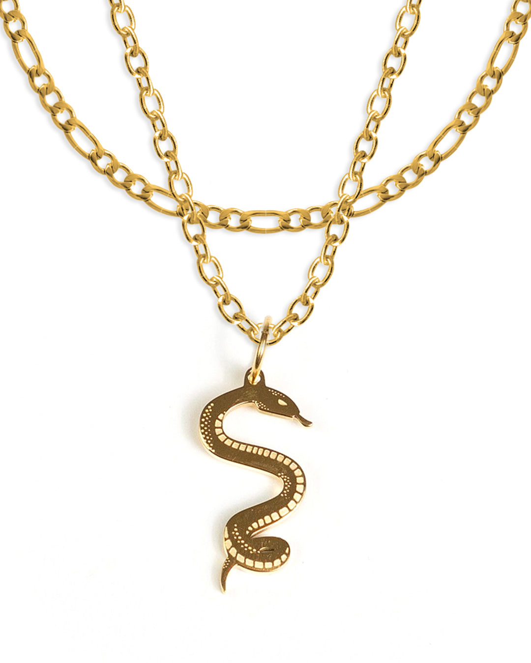 unshinebar-snake-set-goldkette-45cm-mit-anh-nger-edelstahl image 1