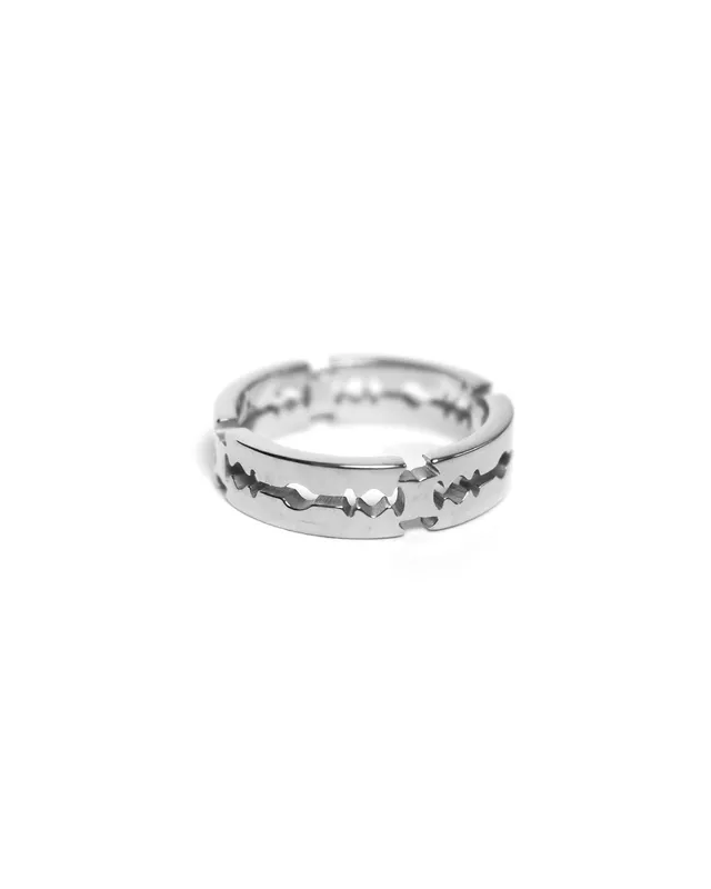 unshinebar-razor-ring-silber-edelstahl-wasserfest-gr-9 image 1