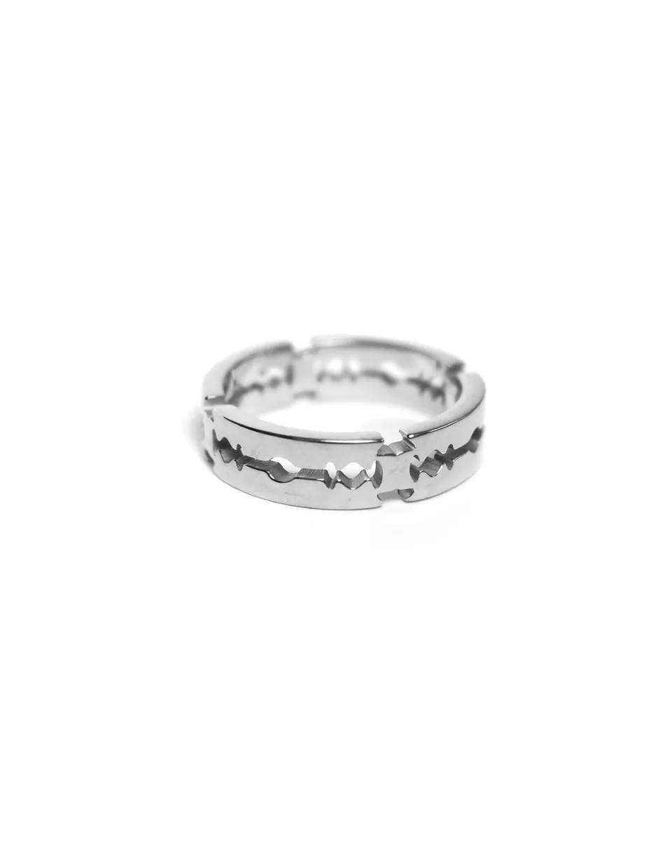 unshinebar-razor-ring-silber-edelstahl-wasserfest-gr-9 image 1