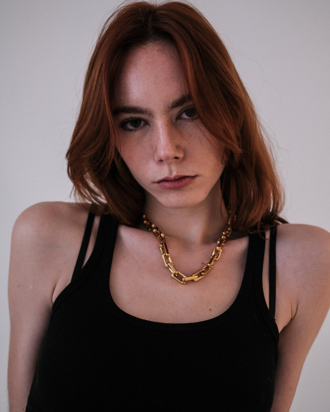 unshinebar-square-choker-kette-gold-45cm-10mm image 5
