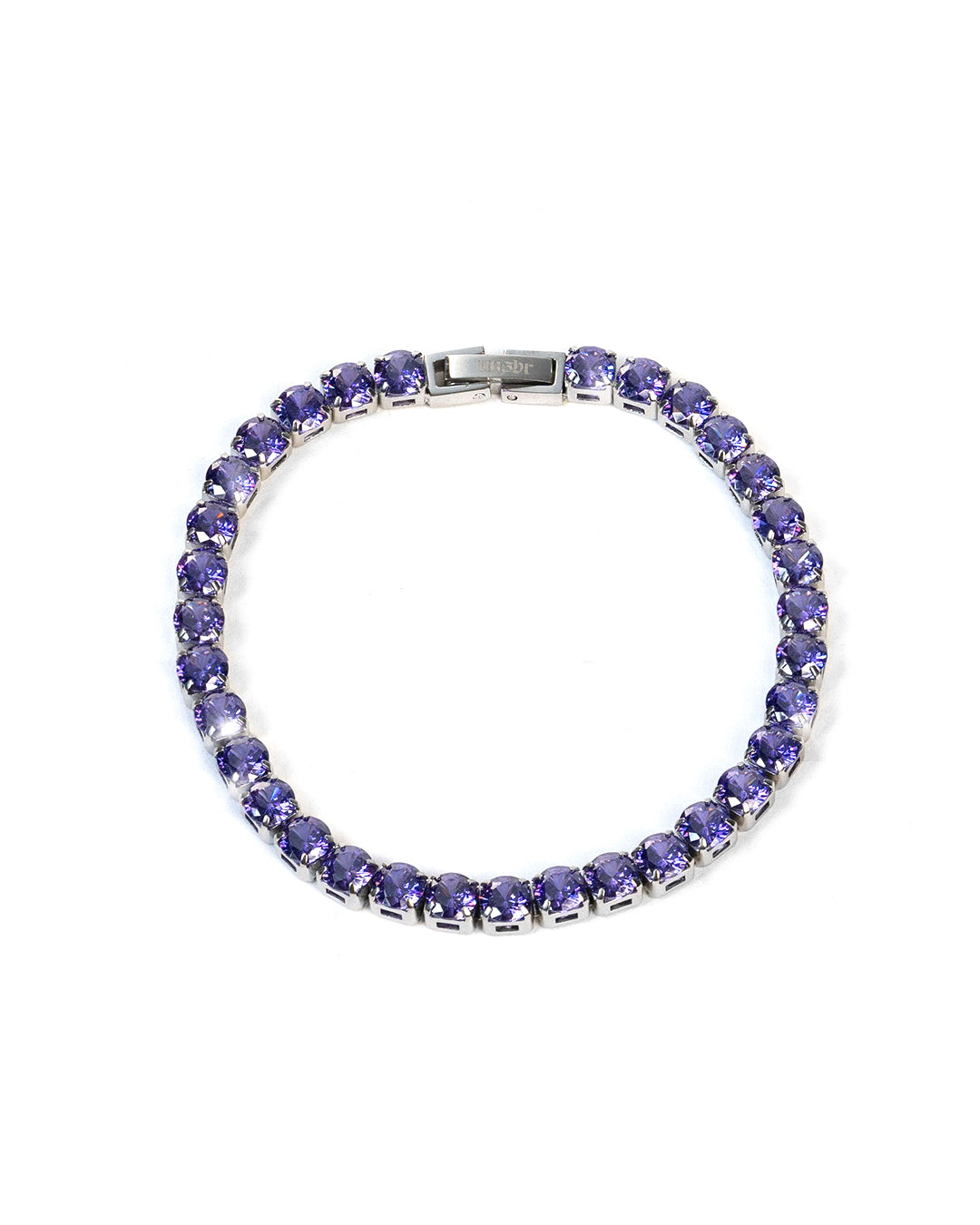 unshinebar-tennis-armband-lila-5mm-19-5cm-silber image 1