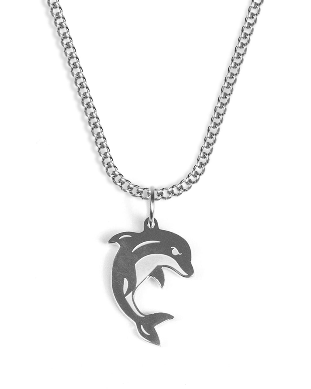 unshinebar-dolphin-necklace-kette-silber-45cm-wasserdicht image 1