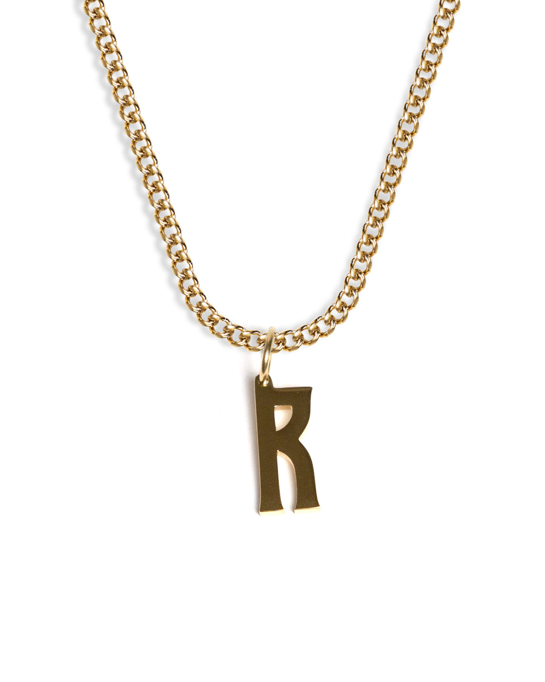unshinebar-initial-r-kette-gold-50-55cm-edelstahl image 1