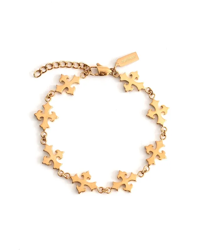 unshinebar-legacy-cross-armband-gold-18-cm-edelstahl image 1