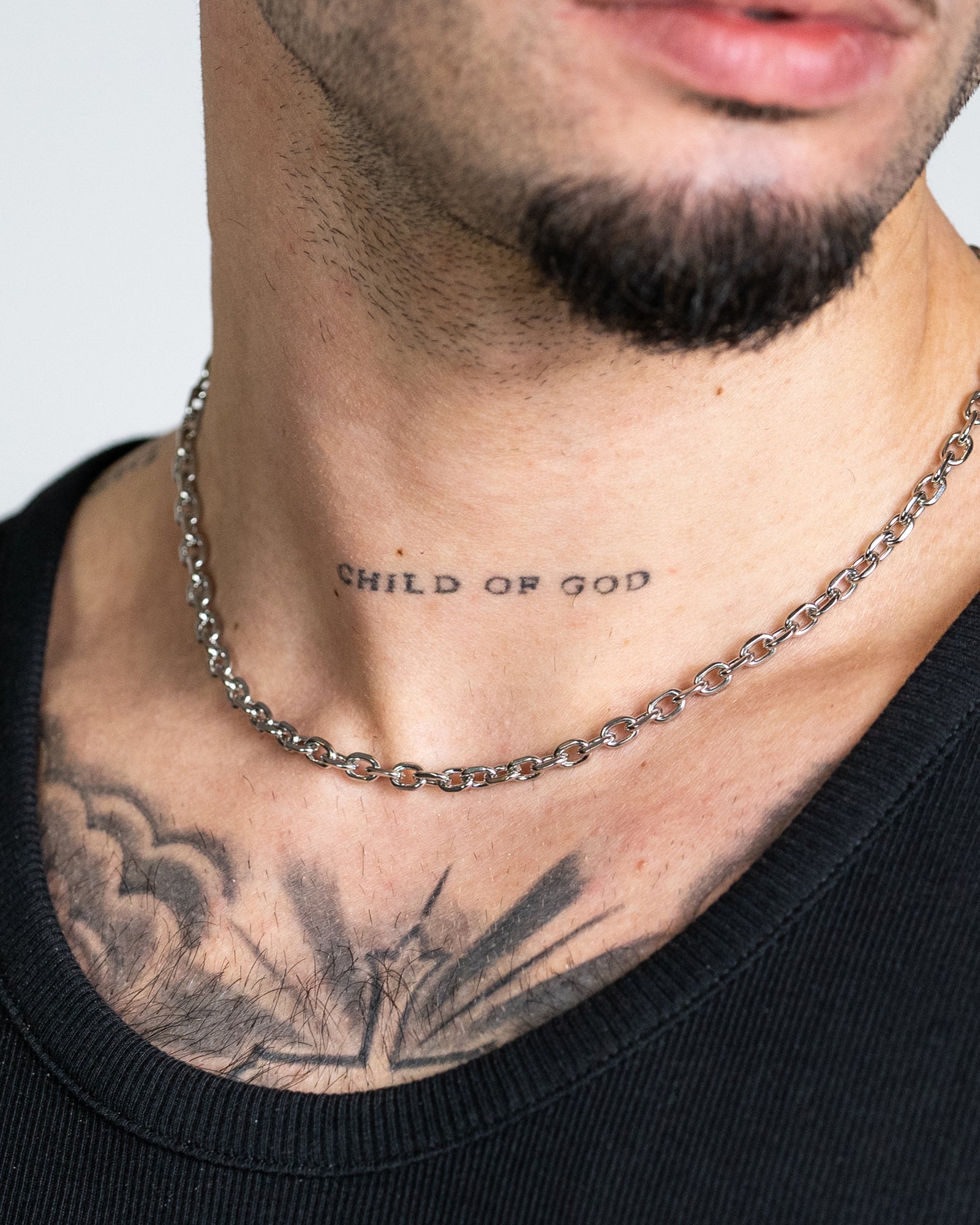 unshinebar-rogue-chain-5mm-silber-kette-50-cm-edelstahl image 2