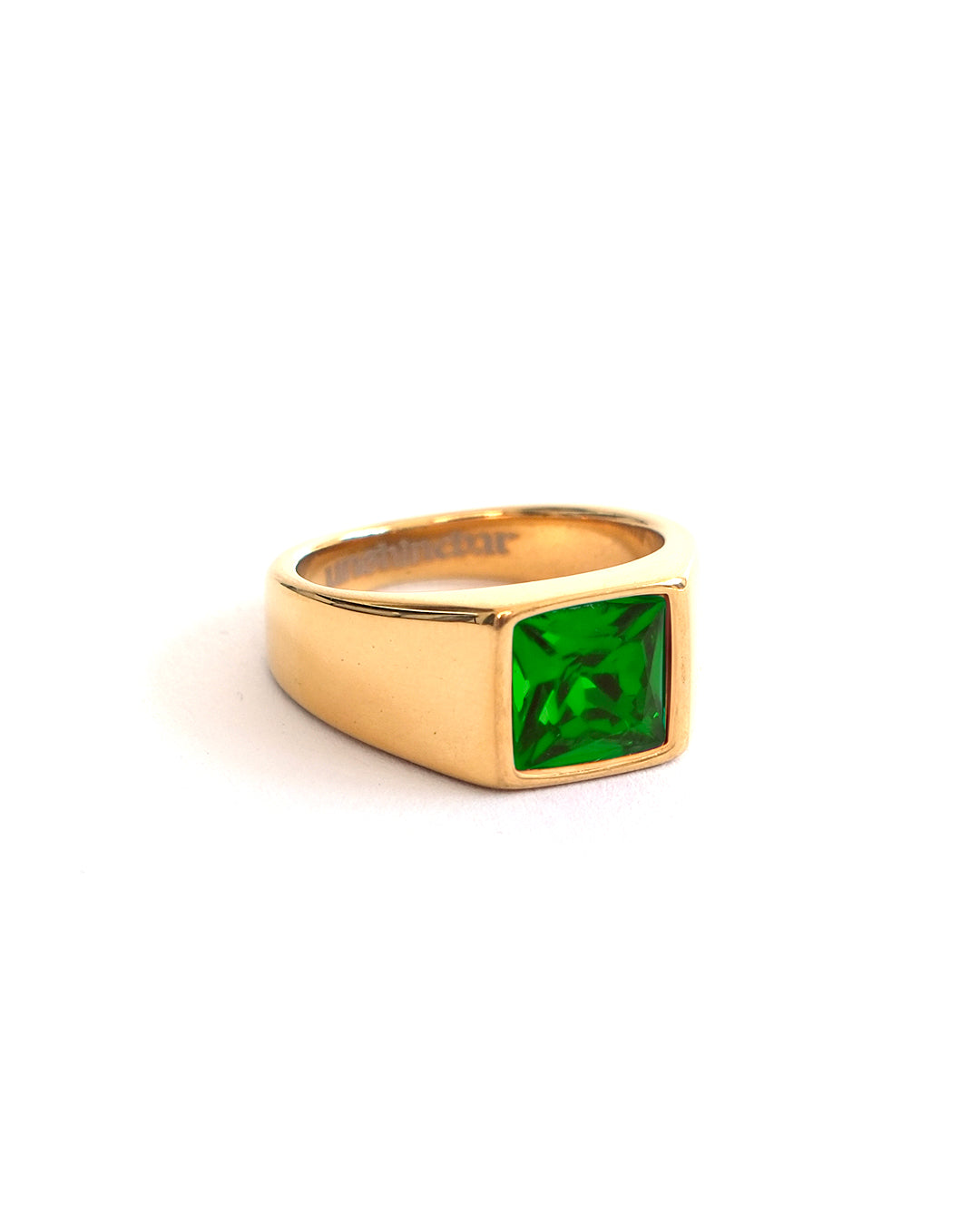 unshinebar-gemstone-ring-gr-n-gold-edelsteinring-zirkonia-gr-9 image 2