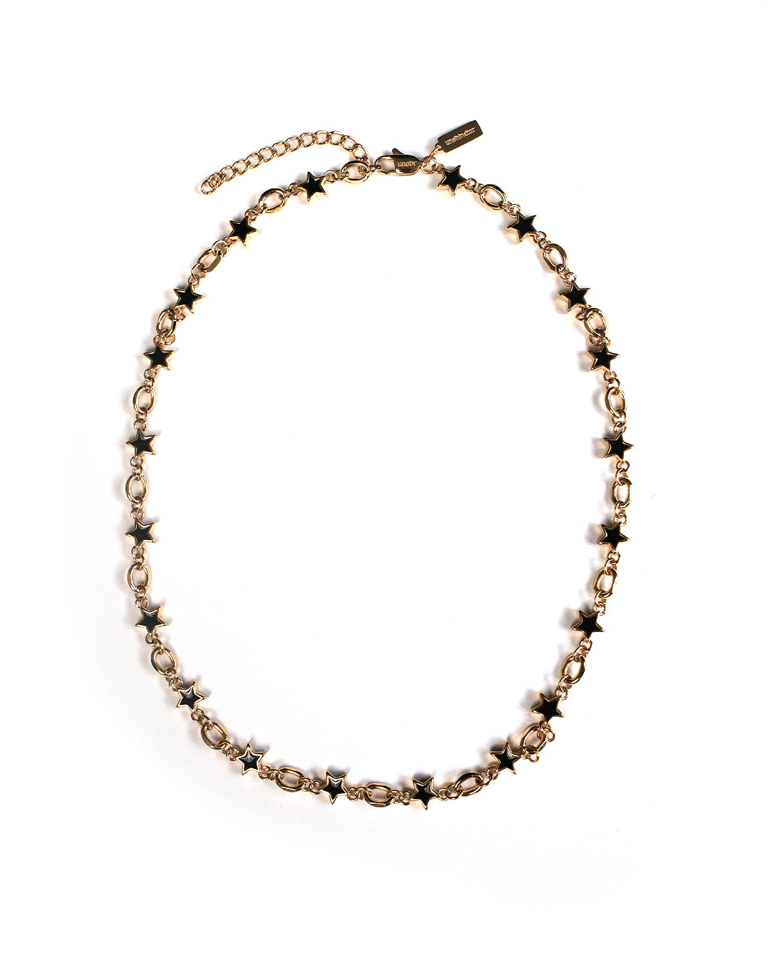 unshinebar-black-galaxy-star-chain-kette-gold-45cm-8mm image 1