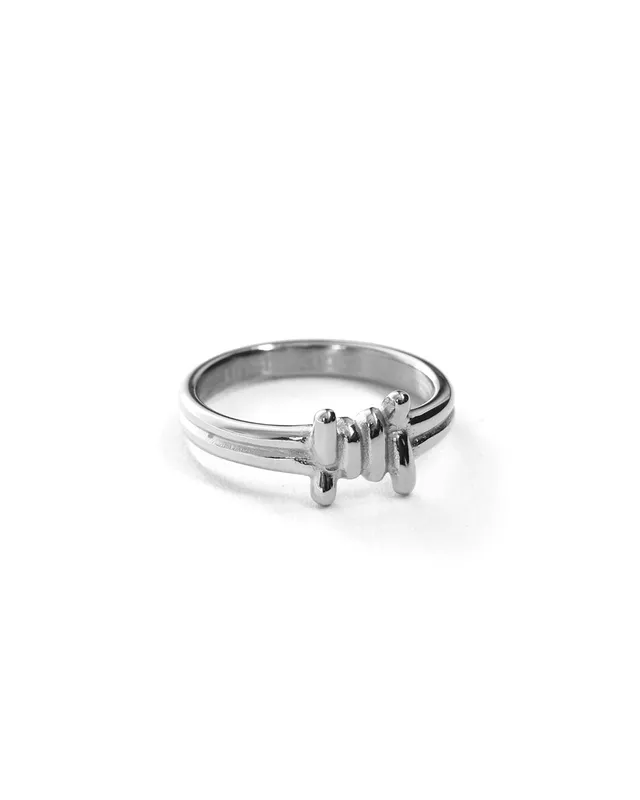 unshinebar-barbed-wire-ring-stacheldraht-silber-gold-edelstahl image 1