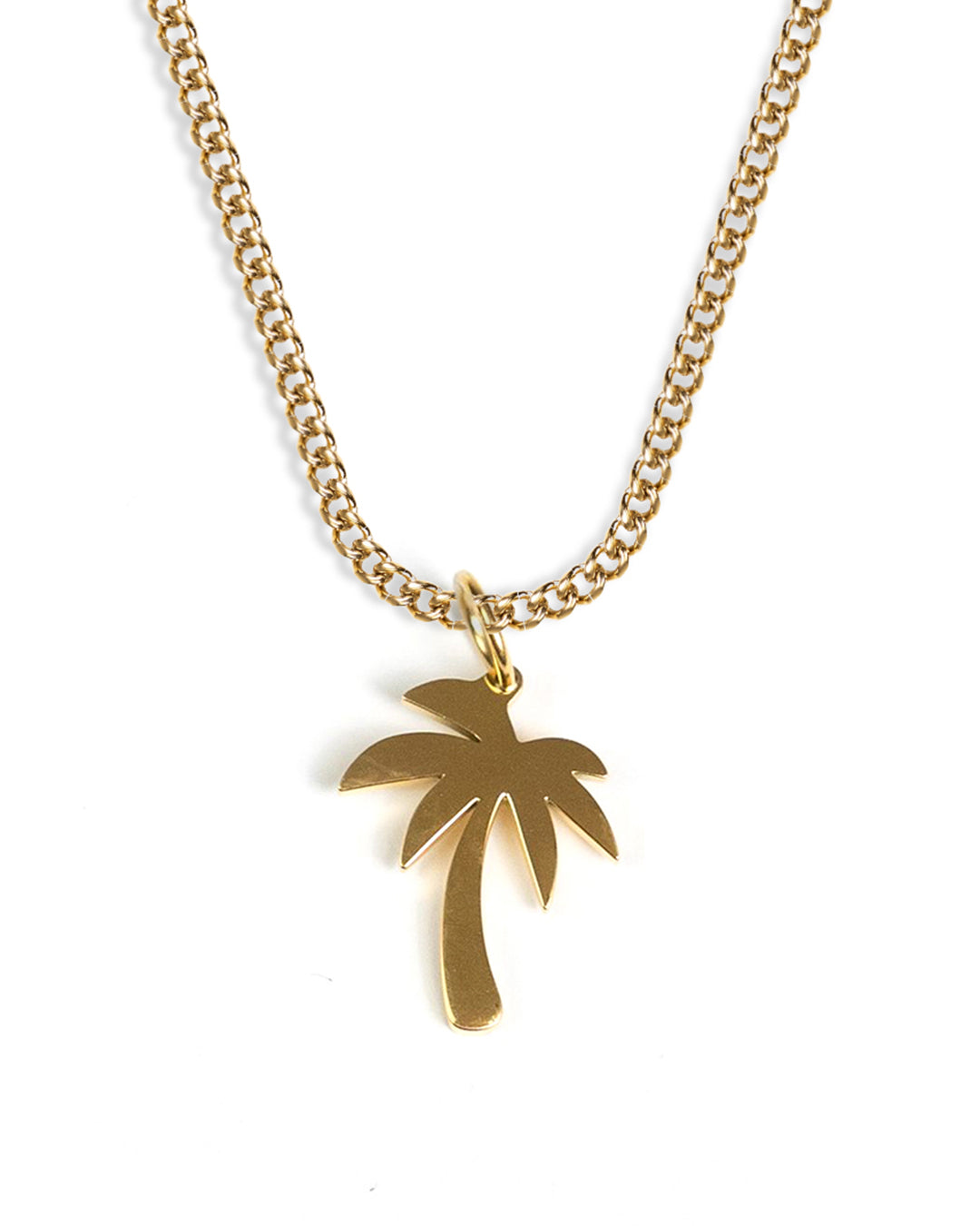 unshinebar-palm-halskette-mit-anh-nger-gold-50-55-cm image 1