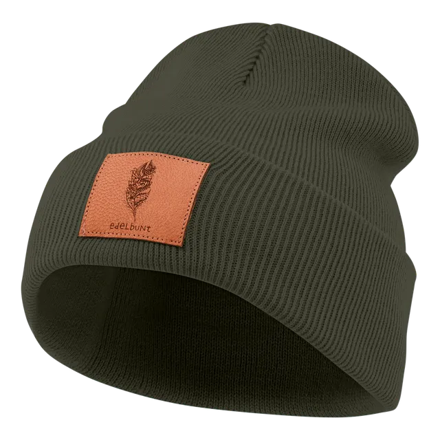 edelbunt-bern-m-tze-beanie-oliv-warme-strickm-tze image 1