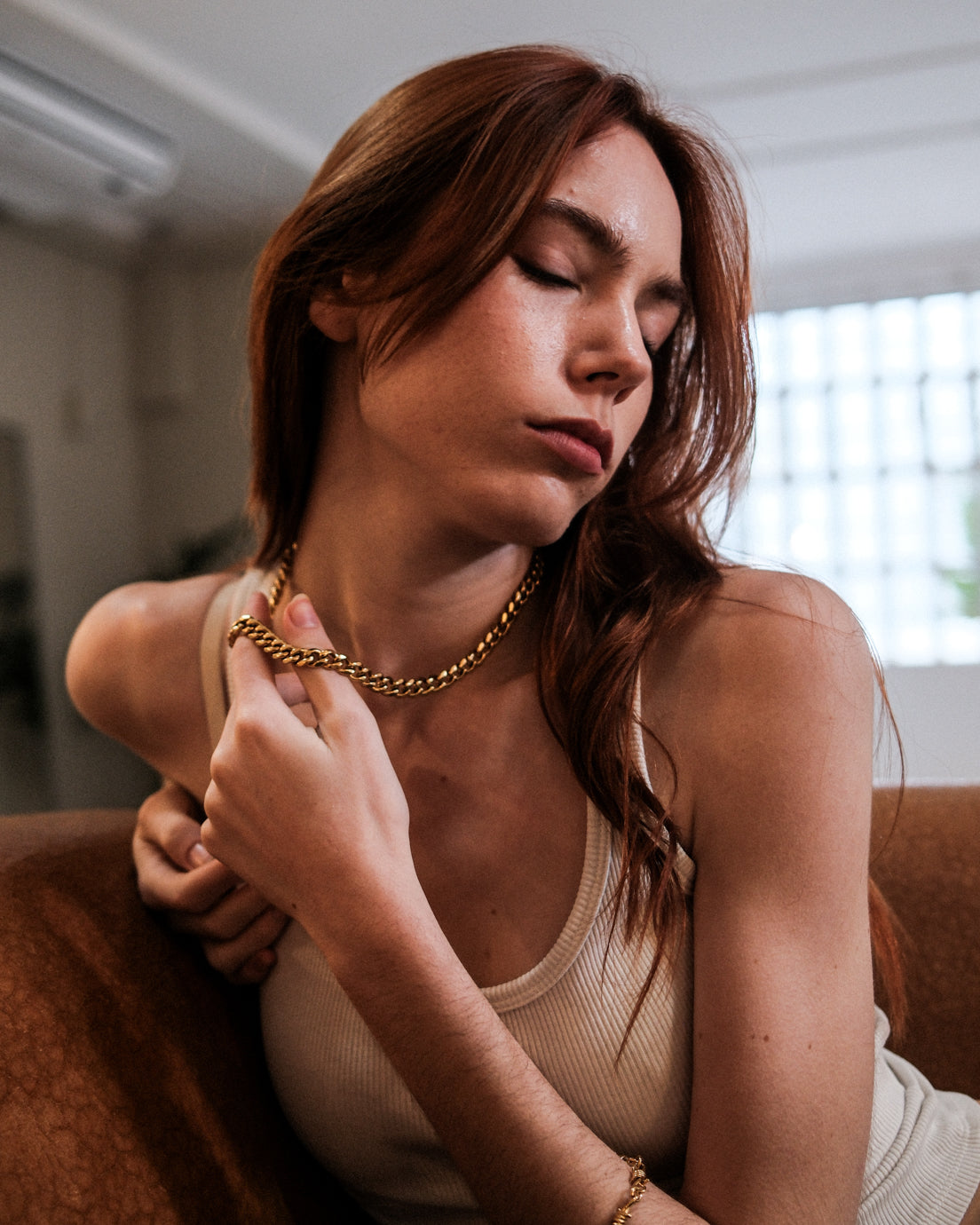 unshinebar-cuban-chain-halskette-gold-8mm-edelstahl image 5