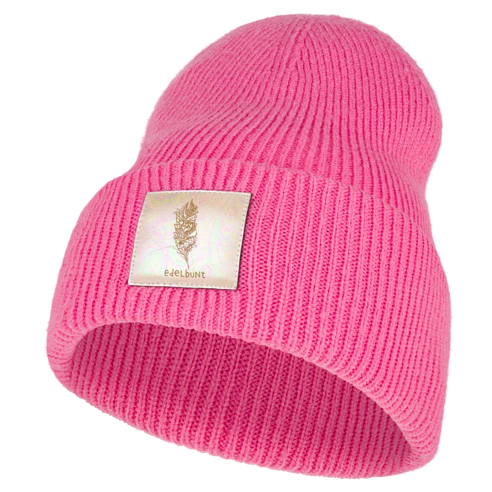 edelbunt-oslo-m-tze-beanie-pink-warme-strickm-tze image 1