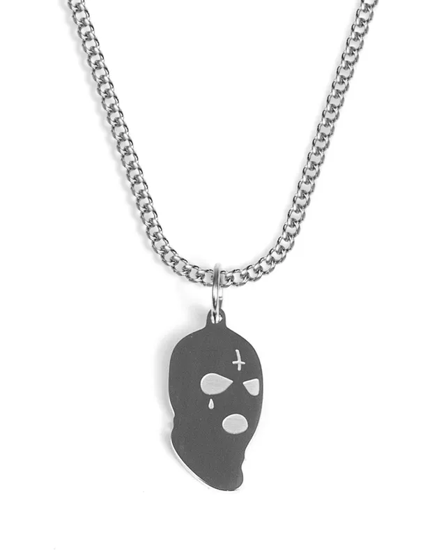 unshinebar-ski-mask-halskette-silber-50-55-cm-edelstahl image 1