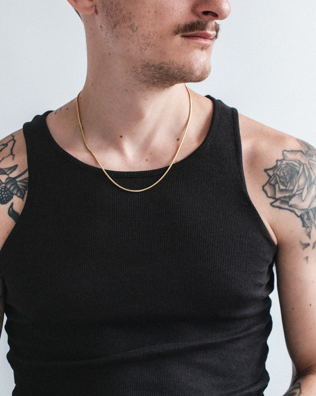 unshinebar-snake-chain-2mm-gold-50-55-cm-edelstahl image 5