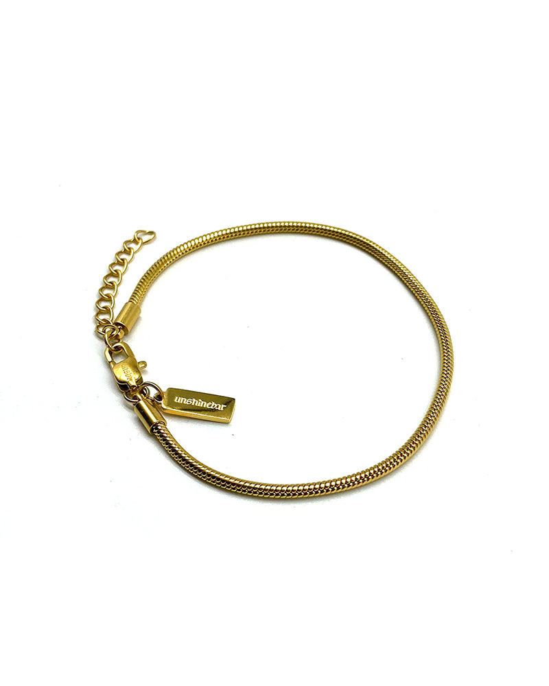 unshinebar-snake-armband-gold-2mm-verstellbar image 1