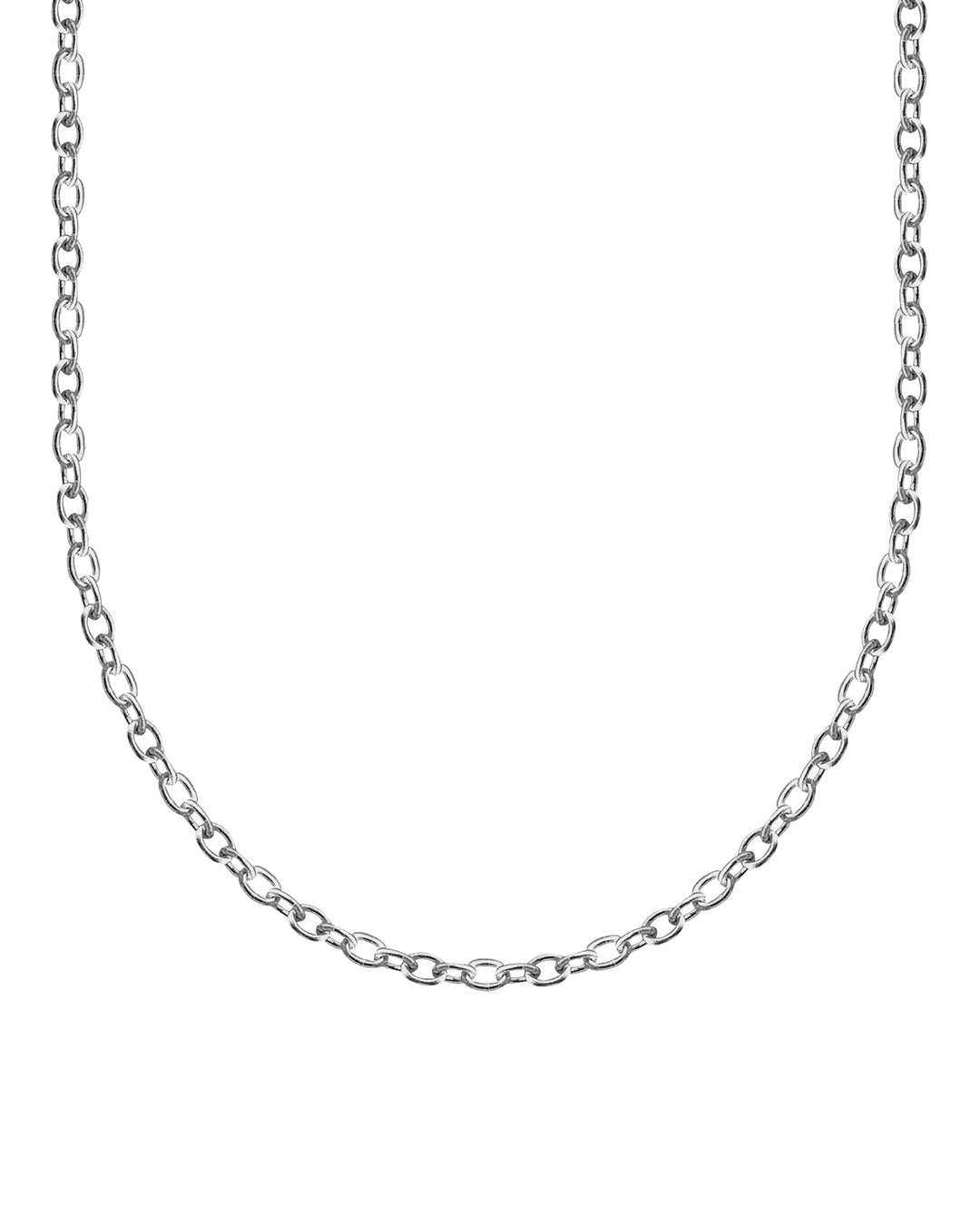 unshinebar-oval-chain-kette-silber-3mm-45cm image 1