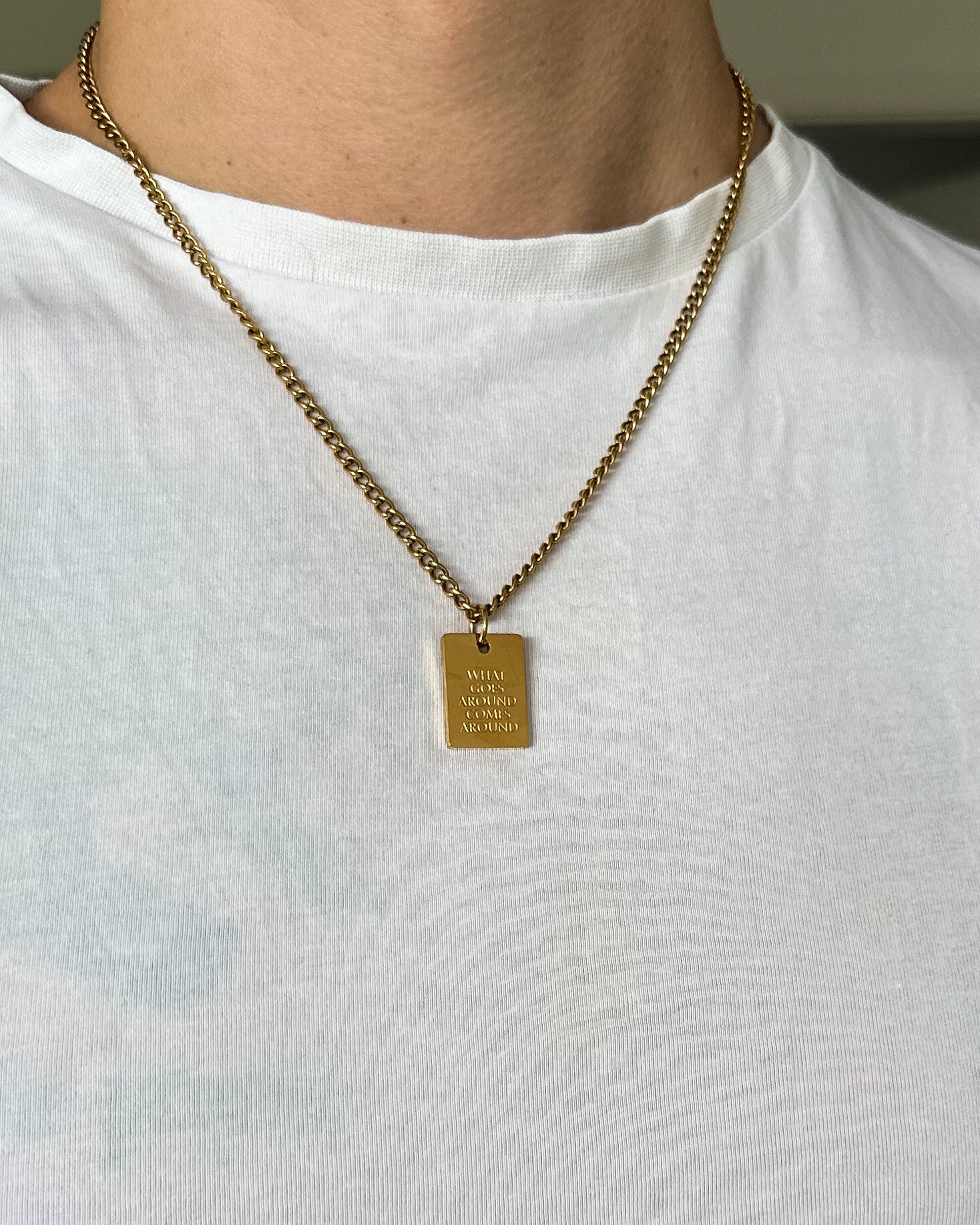 unshinebar-karma-necklace-halskette-gold-45cm-edelstahl image 4