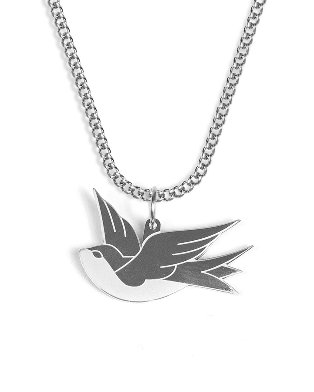 unshinebar-swallow-halskette-schwalbe-silber-45cm image 1