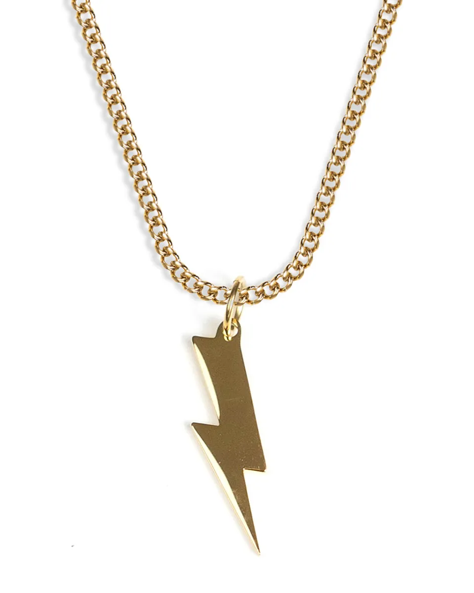 unshinebar-blitz-halskette-gold-45cm-edelstahl image 1
