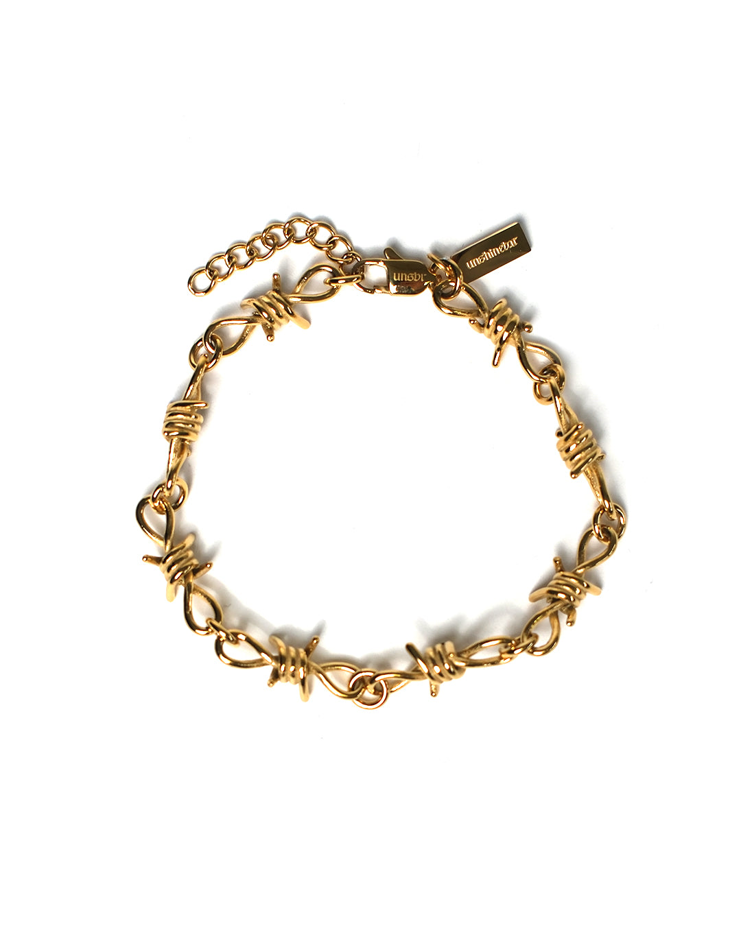 unshinebar-barbed-wire-armband-gold-stacheldraht-5mm image 1