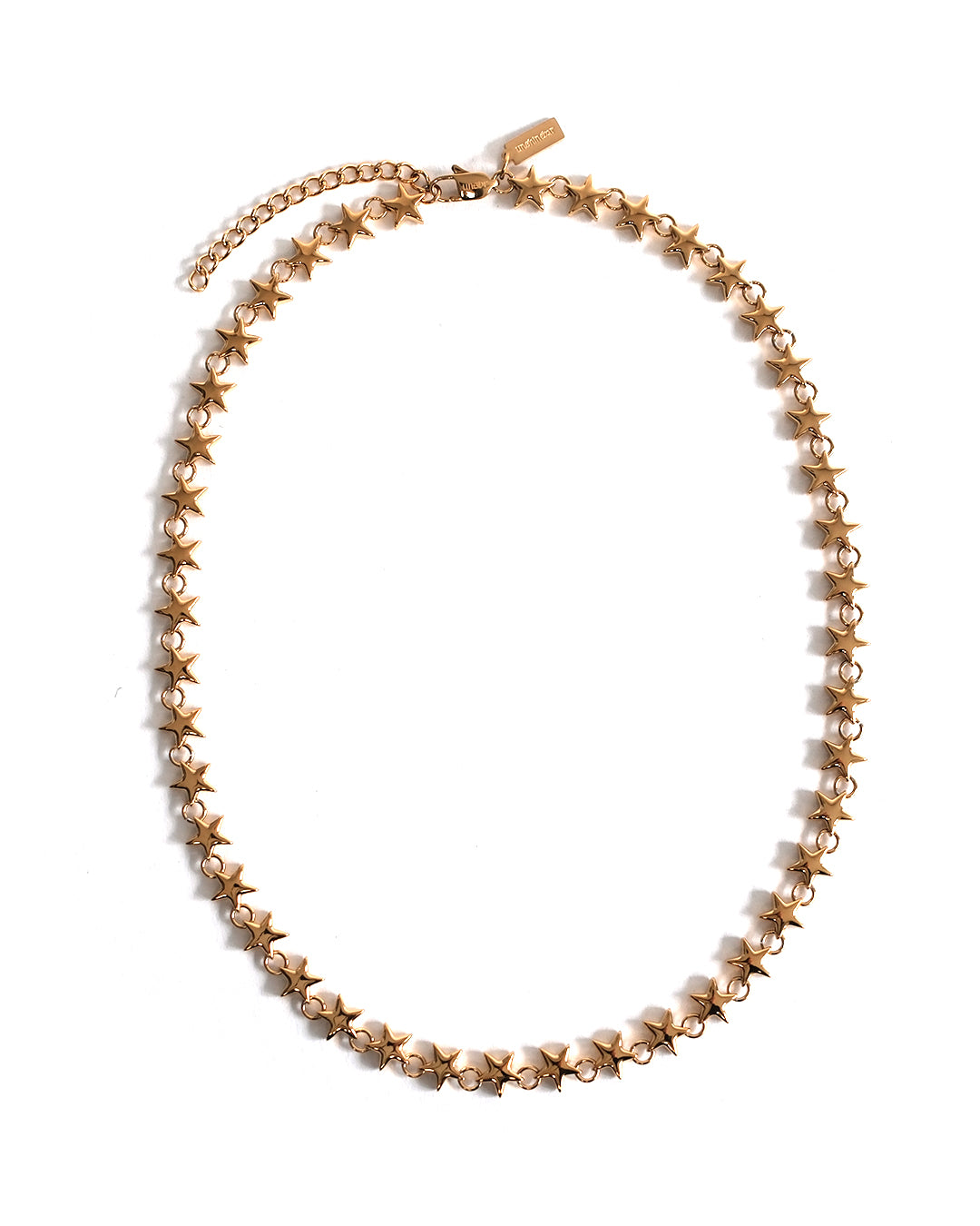 unshinebar-star-chain-halskette-gold-8mm-45cm-edelstahl image 1