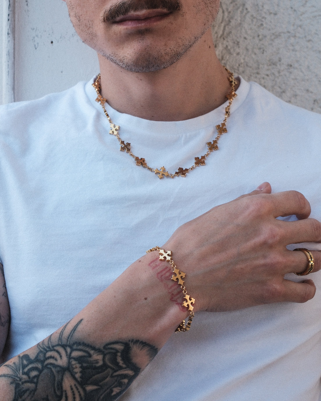 unshinebar-legacy-halskette-gold-breit-15-mm-45-cm image 5