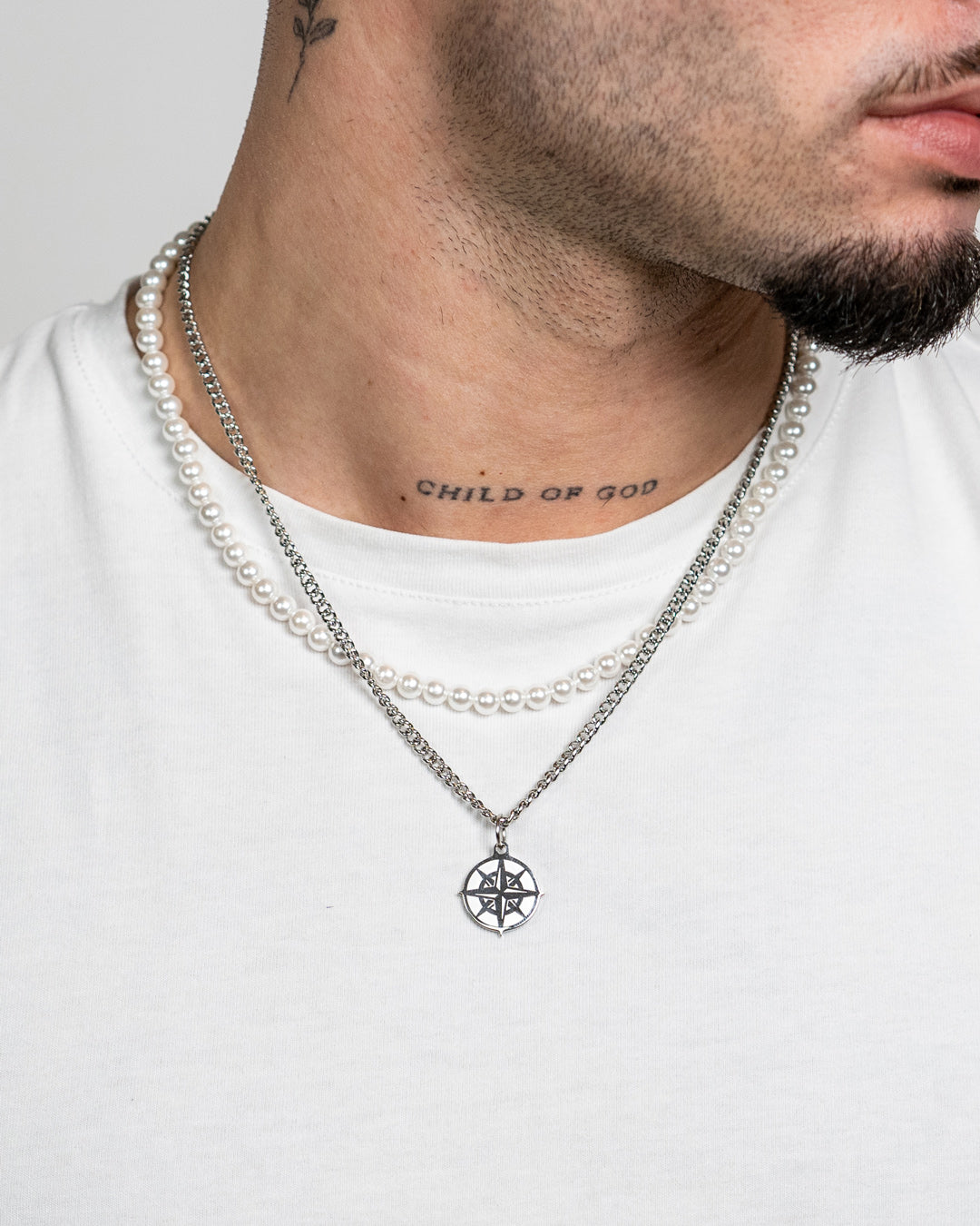 unshinebar-compass-kette-silber-kompass-edelstahl image 3