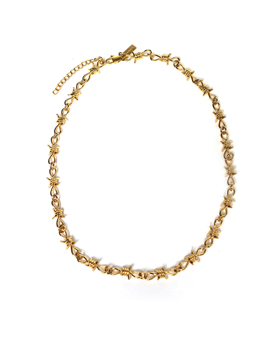 unshinebar-barbed-wire-chain-kette-gold-45cm-edelstahl-5mm image 1