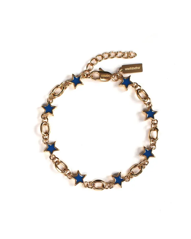 unshinebar-midnight-blue-star-armband-gold-blau-18cm image 1