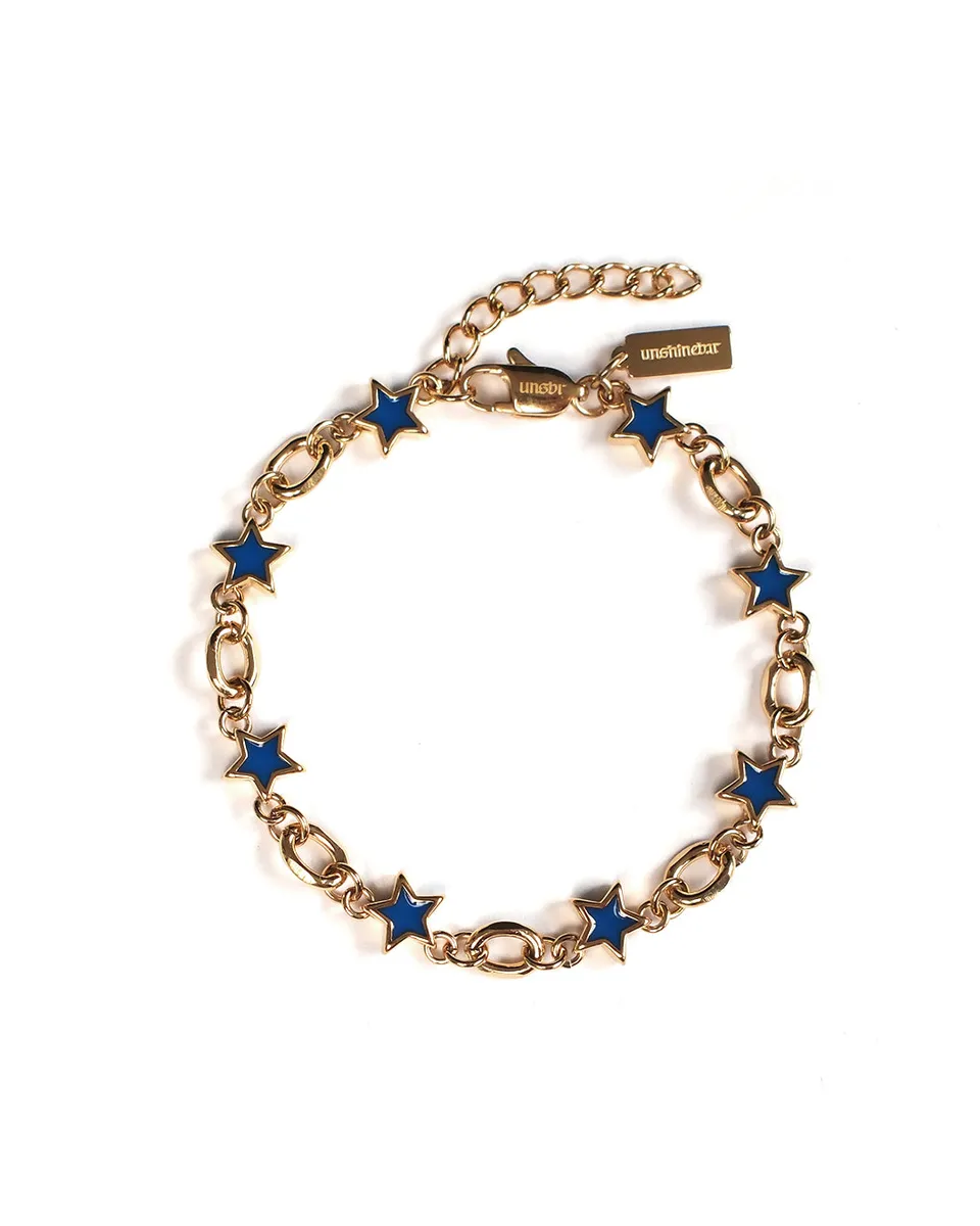 unshinebar-midnight-blue-star-armband-gold-blau-18cm image 1