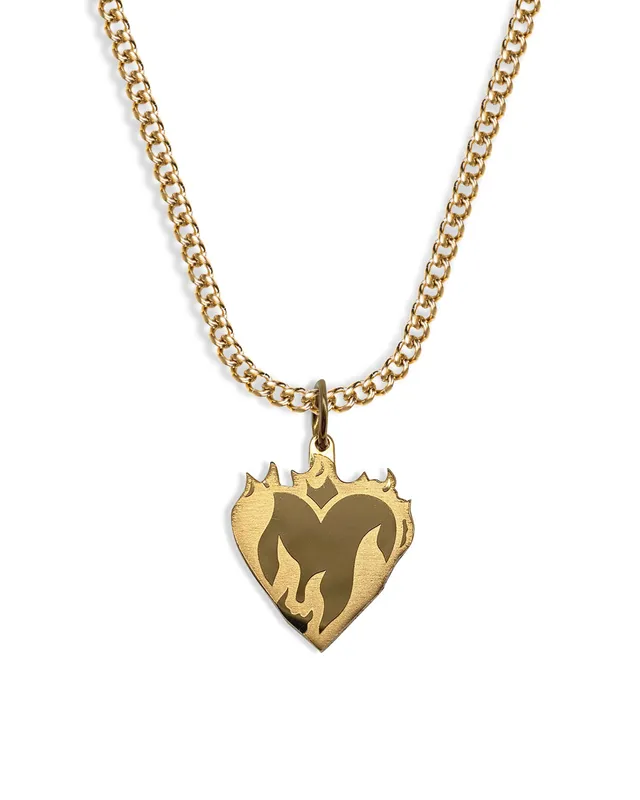 unshinebar-burning-heart-kette-gold-18k-anh-nger image 1